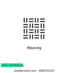 Weaving Icon Illustration Simple Design Element Vector Logo Template