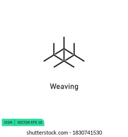 weaving icon illustration simple design element vector logo template
