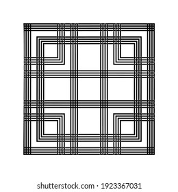 Weaving Line Motif Pattern. Contemporary Line Decoration for Interior, Exterior, Carpet, Textile, Garment, Cloth, Silk, Tile, Plastic, Paper, Wrapping, Wallpaper, Ect. Vector Illustration