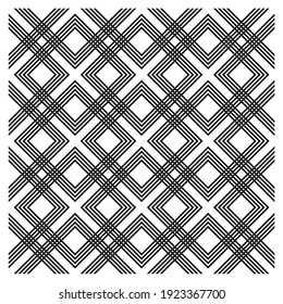 Patrón de motivos de línea de tejido. Motif Contemporáneo. Ilustración de decoración de líneas para interiores, exteriores, alfombras, textiles, prendas de vestir, tela, seda, mosaico, plástico, papel, envuelto, tapicería, etc. Vector Illus