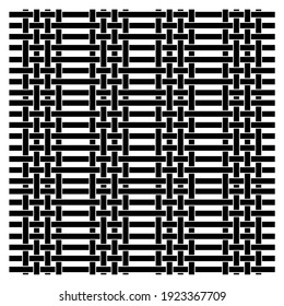 Weaving Line Motif Muster. Zeitgenössisches Motiv. Illustration der Liniendekoration für das Innere, Außen, Teppich, Textilien, Kleidung, Tuch, Seide, Tile, Plastik, Papier, Umhüllung, Tapete, Ekt. Vektorgrafik