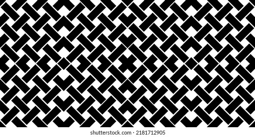 Patrón de motivos de la línea de tejer Decoración contemporánea para interiores, exteriores, alfombras, textiles, prendas de vestir, tela, seda, mosaico, plástico, papel, envuelto, tapiz, etc. Ilustración vectorial 