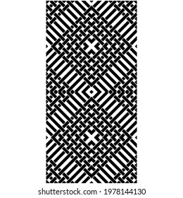 Weaving Lines Motifs Pattern. Decoration for Interior, Exterior, Carpet, Textile, Garment, Cloth, Silk, Tile, Plastic, Paper, Wrapping, Wallpaper, Pillow, Sofa, Background, Ect. Vector Illustration