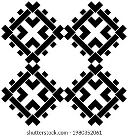 Weaving Lines Motifs Pattern. Decoration for Interior, Exterior, Carpet, Textile, Garment, Cloth, Silk, Tile, Plastic, Paper, Wrapping, Wallpaper, Pillow, Sofa, Background, Ect. Vector Illustration