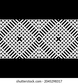 Patrón de motivos de líneas de tejido. Decoración de interiores, exteriores, alfombras, textiles, prendas de vestir, tela, seda, mosaico, plástico, papel, envuelto, tapicería, almohada, sofás, fondo, etc. Vector 