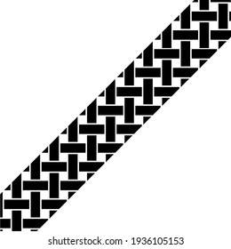 Weaving Motif Pattern.  Contemporary Decoration for Interior, Exterior, Carpet, Textile, Garment, Cloth, Silk, Tile, Plastic, Paper, Wrapping, Wallpaper, Background, Ect. Vector Illustration 