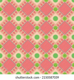 Tejer cuadrado de patrón más frecuente, Vector patrón sin fisuras. Textura moderna y elegante. Diseño gráfico de moda para equipos de prueba de ropa, interiores, colores cuadrados de papel pintado pintan rosa claro.