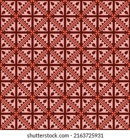 Weaving Pattern square more frequent, Vector seamless pattern. Modern stylish texture. Trendy graphic design for out clothes test equipment, interior, wallpaper square colors paint red and brown.