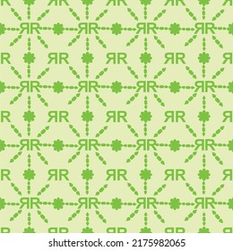 Weaving Pattern square more frequent, Vector seamless pattern. Modern stylish texture. Trendy graphic design for out clothes test equipment, interior, wallpaper. Text RR. On Light green background.