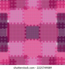 Weaving Pattern square more frequent, Vector seamless pattern. Abstract grunge square geometric shapes. 