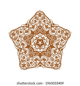 weaving radial ornamental vector object