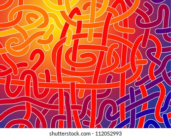 Weaving the rainbow abstract background - vector