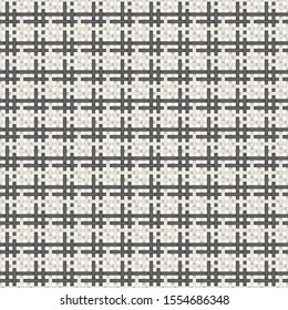 Weaving. Realistic woven fiber seamless pattern with shadows. Structure of weave fabric. Balanced plain weaves.