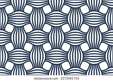 Weaving seamless pattern, traditional wicker lacing handcraft endless abstract background, geometric line weave wallpaper.