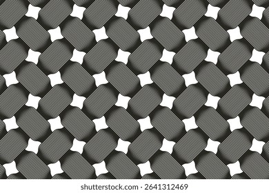 Weaving seamless pattern, traditional wicker lacing handcraft endless abstract background, geometric line weave wallpaper.
