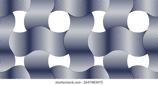 Weaving seamless pattern, traditional wicker lacing handcraft endless abstract background, geometric line weave wallpaper.