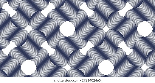 Weaving seamless pattern, traditional wicker lacing handcraft endless abstract background, geometric line weave wallpaper.