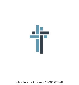 Weaving T letter logo design element
