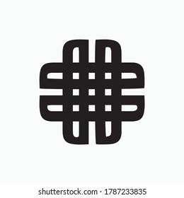 Weaving vector icon for textile symbol
