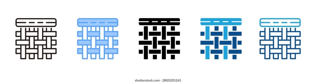 Weaving web icon with multiple style collection