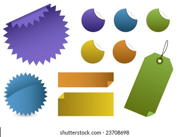 Web 2.0 Badges, Buttons, Stickers, Tags and other design elements