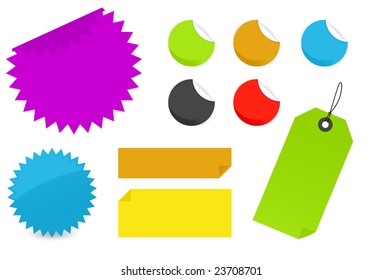 Web 2.0 Badges, Buttons, Stickers, Tags and other design elements