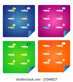 Web 2.0 blog icons