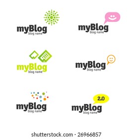 Web 2.0 blog icons set