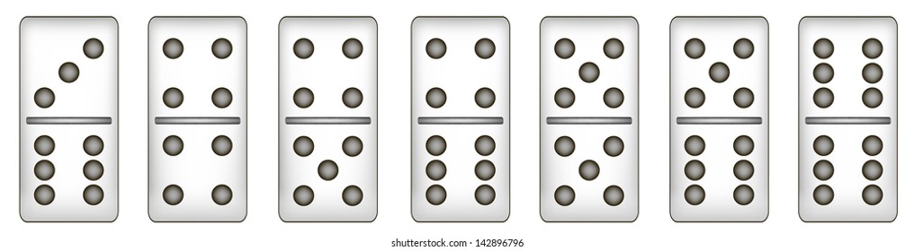 WEB 2.0 buttons domino set. EPS10 vector mesh illustration