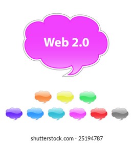 Web 2.0 dialog. Vector. For other similar images from the series, please, check my portfolio.