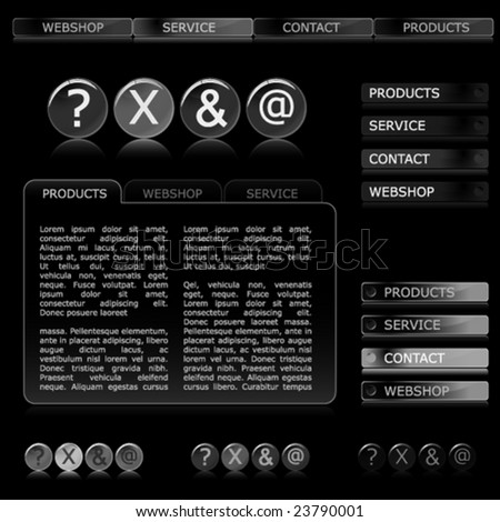 Web 2.0 elements black