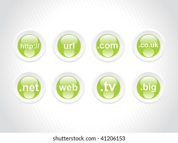 web 2.0 green icon series set