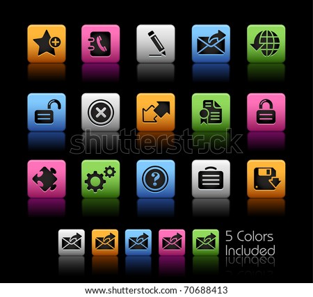 Web 2.0 icons // Color Box -------It includes 5 color versions for each icon in different layers ---------