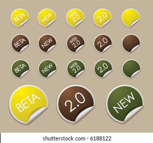 Web 2.0 retro stickers (set 3)