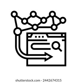 web 2.0 seo línea icono vector. web 2.0 seo signo. aislado contorno símbolo negro ilustración