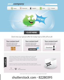 Web 2.0 template - glossy candy look