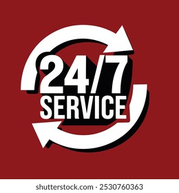 Web 24 horas icono de servicio aislado sobre fondo blanco.