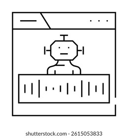 web 2seo line icon vector. web 2seo sign. isolated contour symbol black illustration