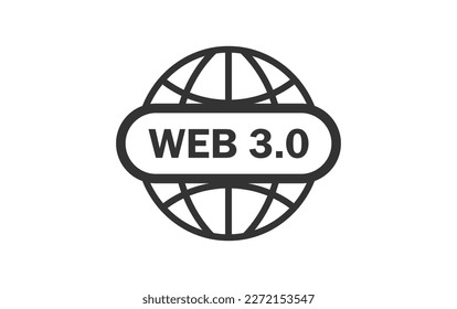 Web 3.0 advanced internet technology icon. Web 3.0 internet vector icon. Suitable for applications or web pages. Illustration of the new blockchain technology of the future in the Internet 3.0