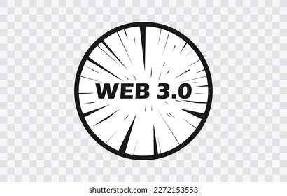 Web 3.0 advanced internet technology icon. Web 3.0 internet vector icon. Suitable for applications or web pages. Illustration of the new blockchain technology of the future in the Internet 3.0