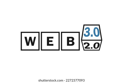 Web 3.0 advanced internet technology icon. Web 3.0 internet vector icon. Suitable for applications or web pages. Illustration of the new blockchain technology of the future in the Internet 3.0