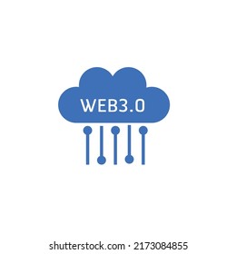 Web 3.0 cloud upload and download data icon vector