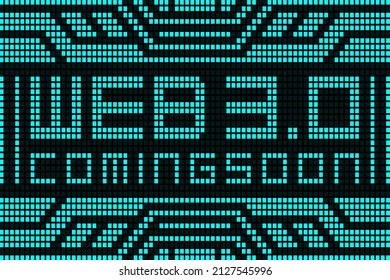 Web 3.0 coming soon abstract technology futuristic hud background design for digital media.