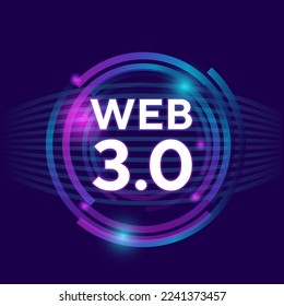 Web 3.0 Concepto Resumen de fondo científico con nuevo concepto de tecnología. La ciencia y la tecnología modernas