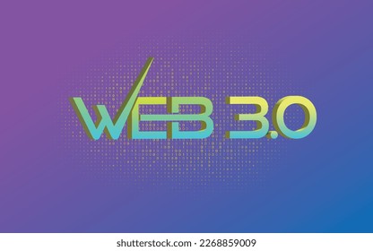 Web 3.0 Concept Abstract Scientific Background Concept. Modern Blockchain Technology