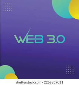 Web 3.0 Concept Abstract Scientific Background Concept. Modern Blockchain Technology