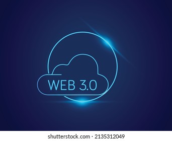 web 3.0 icon, logo vector illustration 