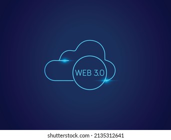 web 3.0 icon, logo vector illustration 