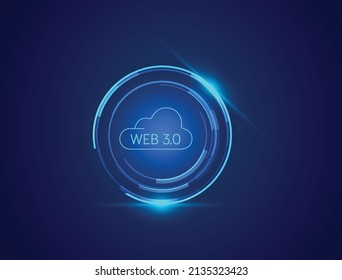 web 3.0 icon, logo vector illustration 