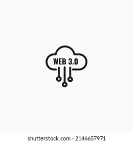 Web 3.0 icons. Next Generation of web computing symbol. 